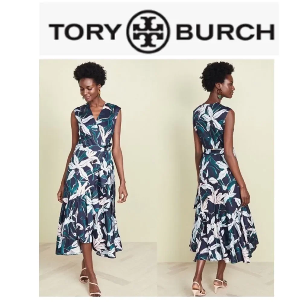 Tory Burch cotton wrap dress. - Picture 6 of 9